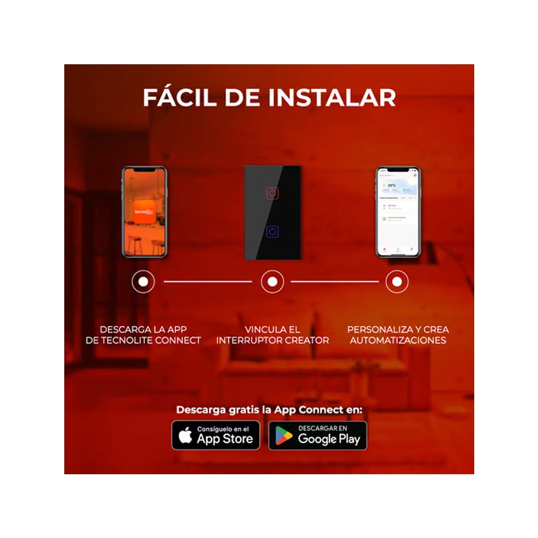 INTERRUPTOR 2C WIFI S/NEUTRO COLOR NGRO