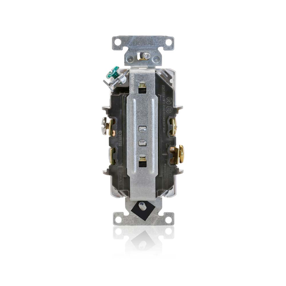 RECEPTACULO DUPLEX TAMPER RESISTENTE AL AGUA 15A 125V BLANCO LEVITON