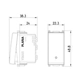 CONMUTADOR 1P 10AX. 250V. 1 MOD. ILUMINABLE SILVER PLANA VIMAR