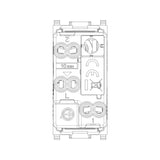 CONMUTADOR 1P 10AX. 250V. 1 MOD. ILUMINABLE SILVER PLANA VIMAR