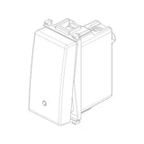 CONMUTADOR 1P 10AX. 250V. 1 MOD. ILUMINABLE SILVER PLANA VIMAR