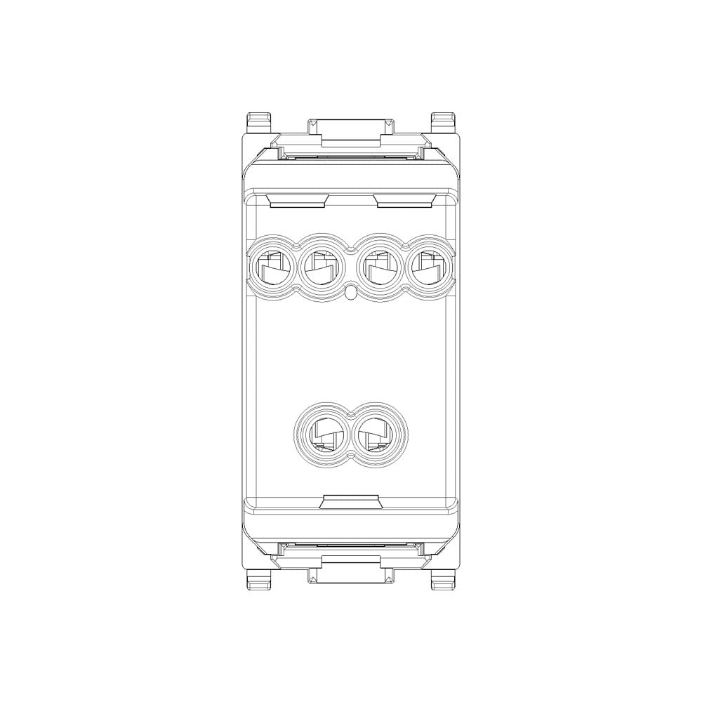 TOMACORRIENTE 2P+T 15A/127V. 1 MOD. USA SILVER PLANA VIMAR