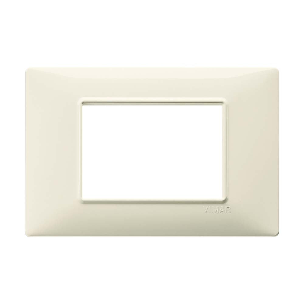 PLACA 3 MOD. TECNOPOLIMERO BEIGE PLANA VIMAR