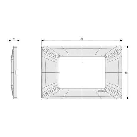 PLACA 3 MOD. TECNOPOLIMERO BEIGE PLANA VIMAR