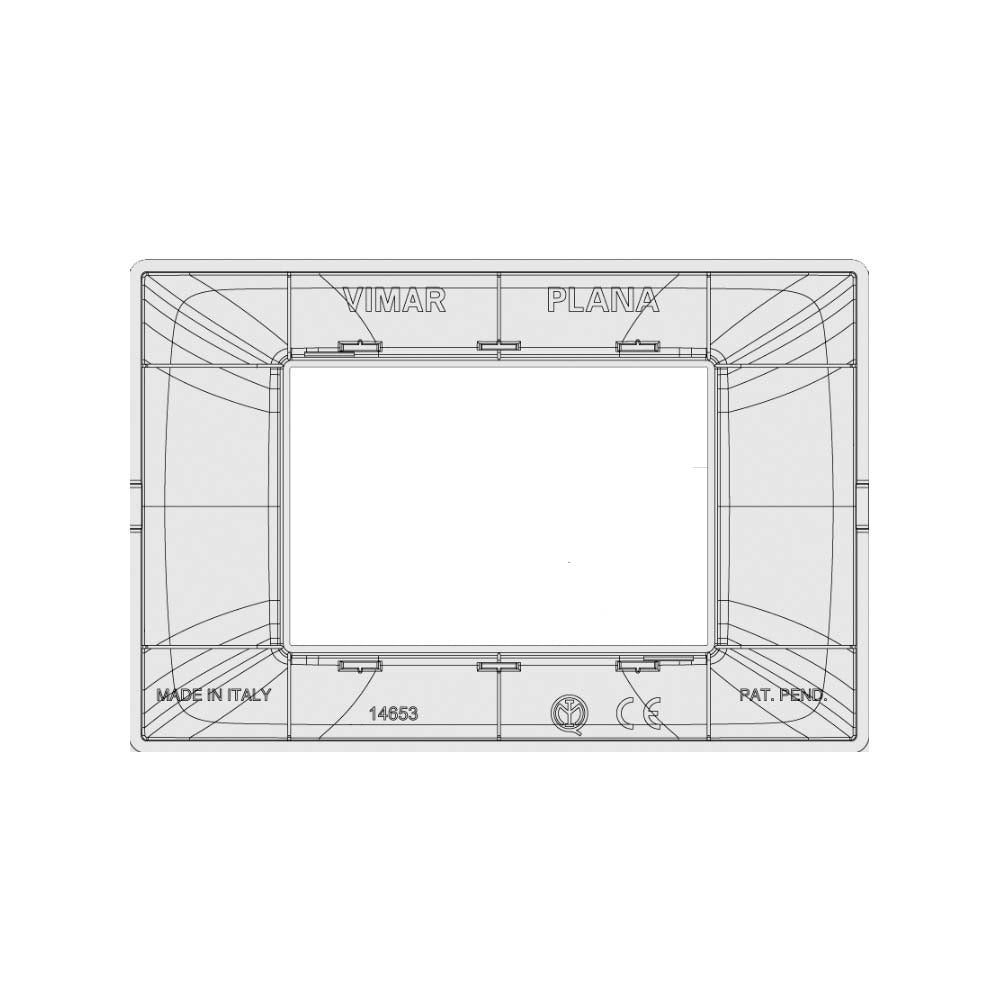 PLACA 3 MOD. TECNOPOLIMERO BEIGE PLANA VIMAR