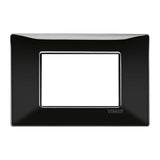 PLACA 3 MOD. TECNOPOLIMERO NEGRO PLANA VIMAR
