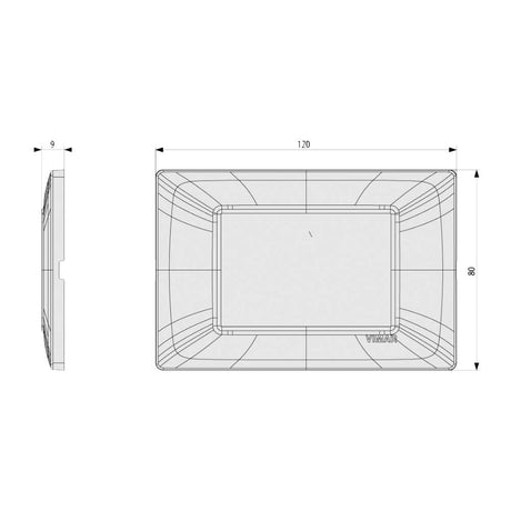 PLACA 3 MOD. TECNOPOLIMERO NEGRO PLANA VIMAR