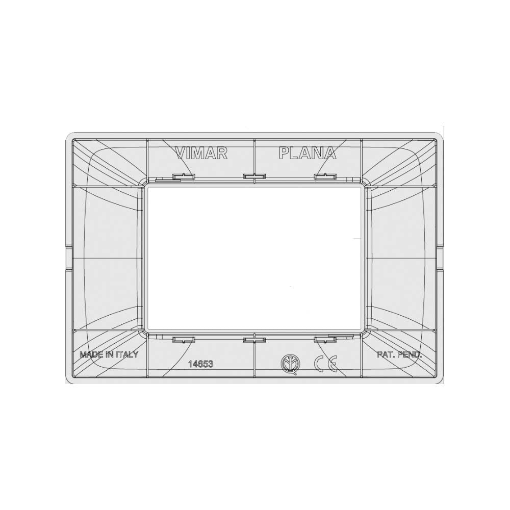 PLACA 3 MOD. TECNOPOLIMERO NEGRO PLANA VIMAR
