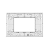 PLACA 3 MOD. TECNOPOLIMERO NEGRO PLANA VIMAR