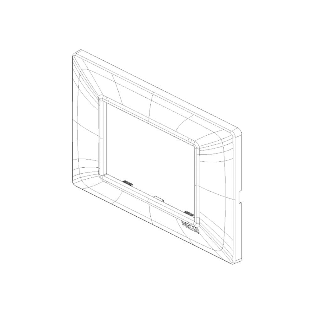 PLACA 3 MOD. TECNOPOLIMERO NEGRO PLANA VIMAR