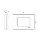 PLACA RESISTENTE A LA INTEMPERIE 3 MODULOS IP55 GRIS ACERO
