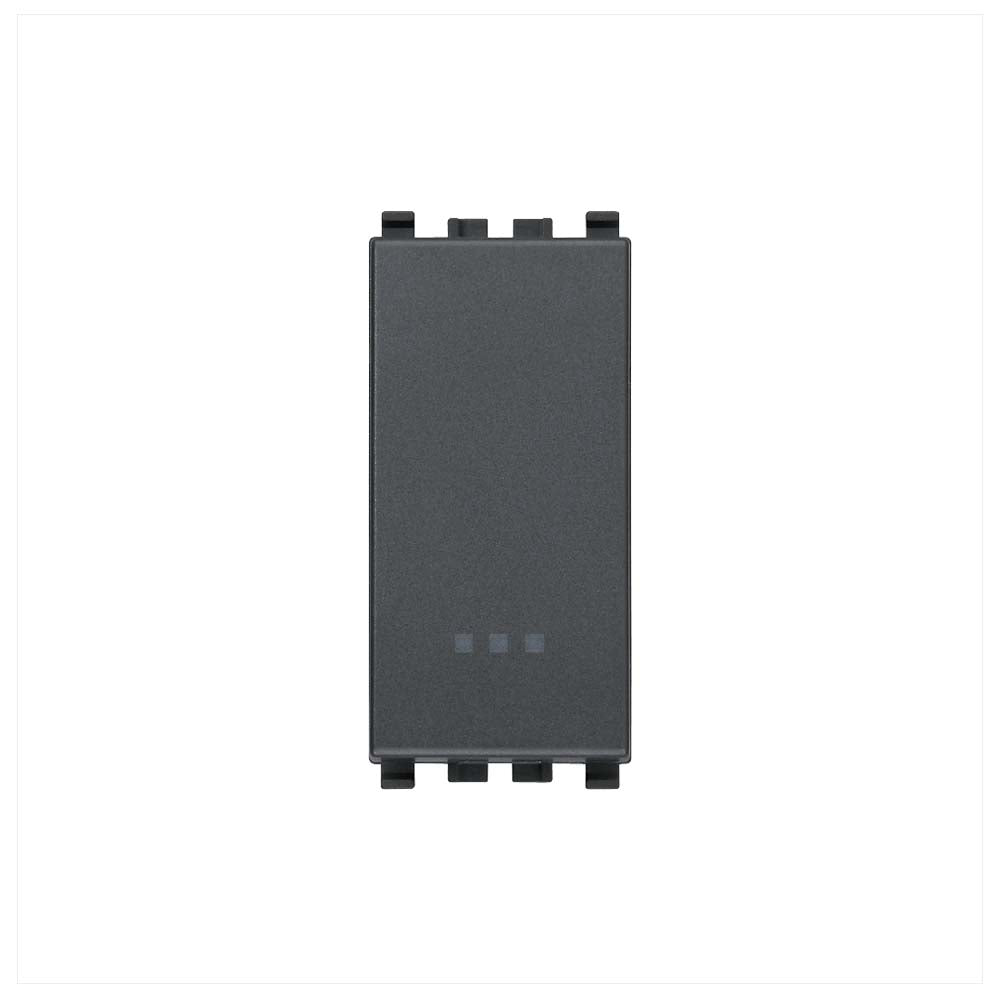 PULSADOR 1P NO 10A/250V. 1 MOD. ILUMINABLE TECLA INTERCAMBIABLE GRIS EIKON VIMAR