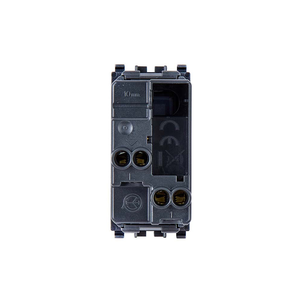 PULSADOR 1P NO 10A/250V. 1 MOD. ILUMINABLE TECLA INTERCAMBIABLE GRIS EIKON VIMAR