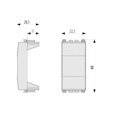 MODULO CIEGO 1 MOD. NEXT EIKON VIMAR