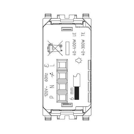VARIADOR MASTER INIVERSAL PULSANTE 120  BLANCO  V20135.1.120.B  EIKON