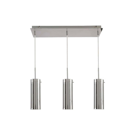 LÁMPARA COLGANTE DE 3 LUCES CALUX 105W 127V 3XGU10 ACABADO CROMO-CRISTAL