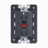 TOMACORRIENTE DUPLEX 2P+T 15A/125V. USA C/GFCI NEXT EVO VIMAR COLOR GRIS