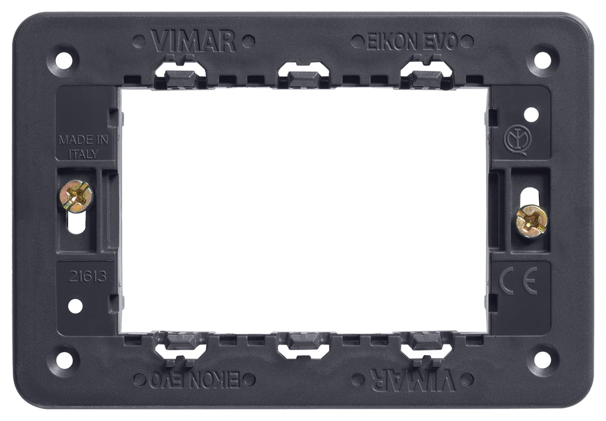 SOPORTE 3 MOD. CON TORNILLOS PARA CAJAS DE 3 MOD. EVO VIMAR