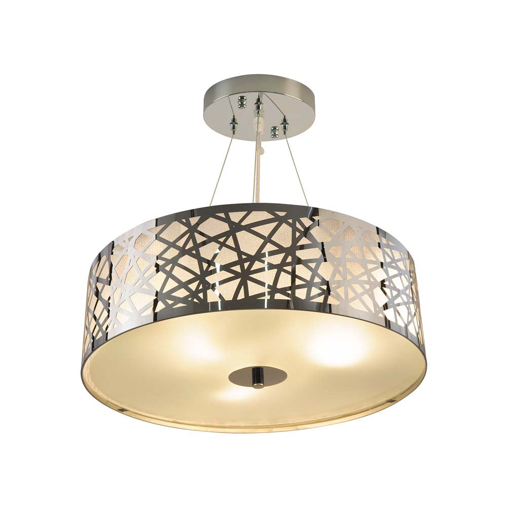 LUMINARIO SUSPENDIDO PARA TECHO ACERO INOXIDABLE 180W 127V E27