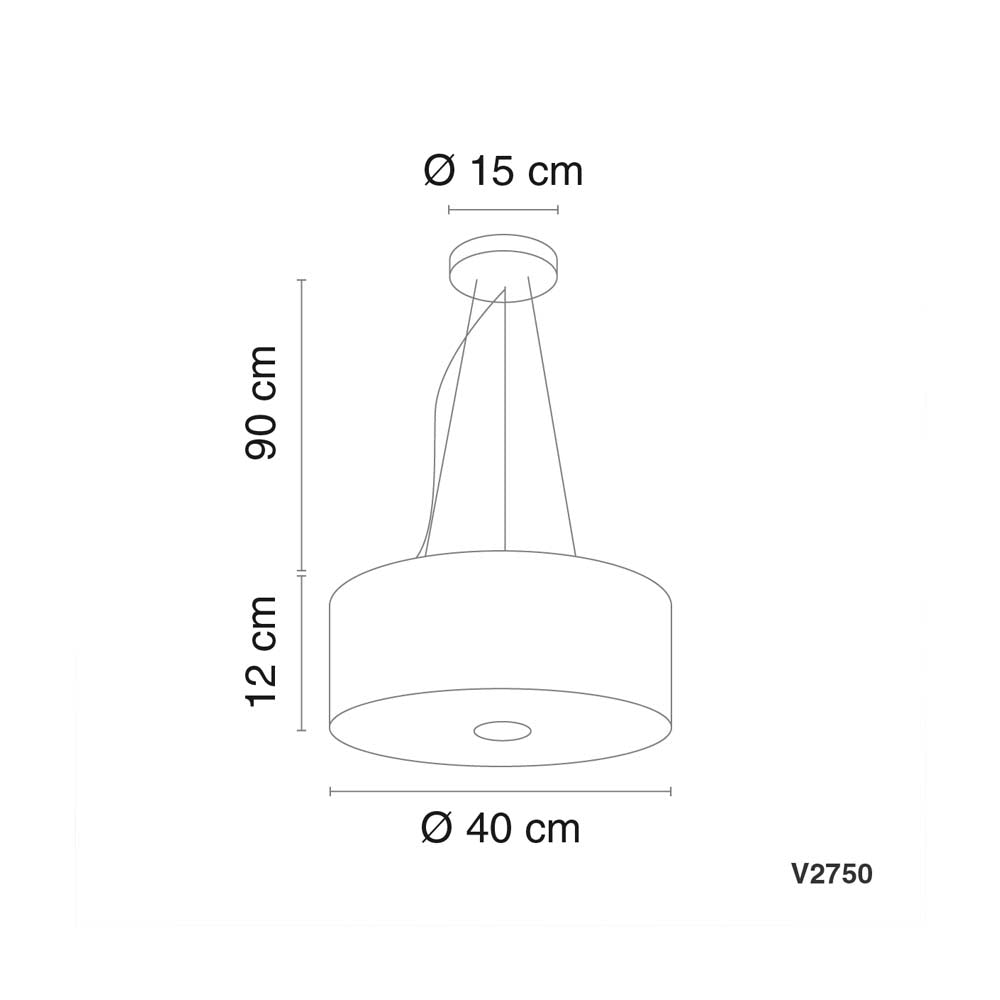 LUMINARIO SUSPENDIDO PARA TECHO ACERO INOXIDABLE 180W 127V E27