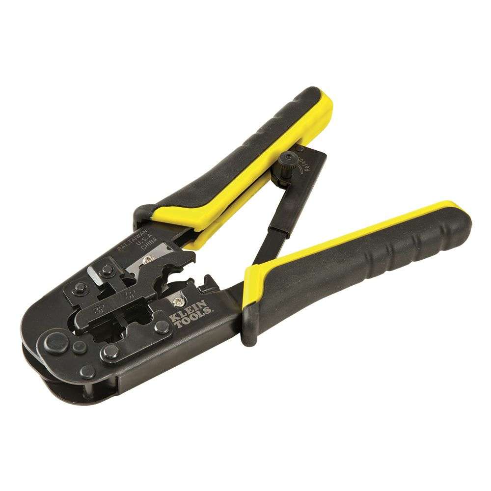 PINZA PONCHADORA RJ22-RJ11/RJ12 Y RJ45 CON MATRACA (PELACABLE Y CORTACABLE) KLEIN TOOLS