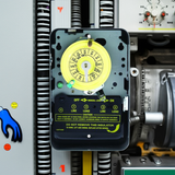 TEMPORIZADOR MECANICO 24HRS. 208-277VCA. INTERVALO DE 1HR. DPST CON CAJA METALICA PARA INTERIOR INTERMATIC