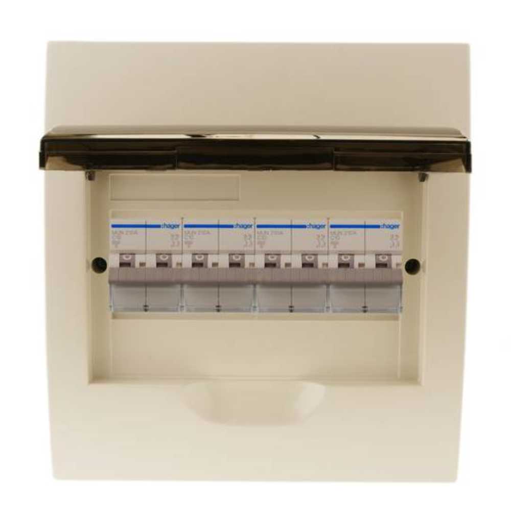 CAJA DISTRIBUCION EMPOTRABLE IP40 8 MODULOS CON TERMINALES