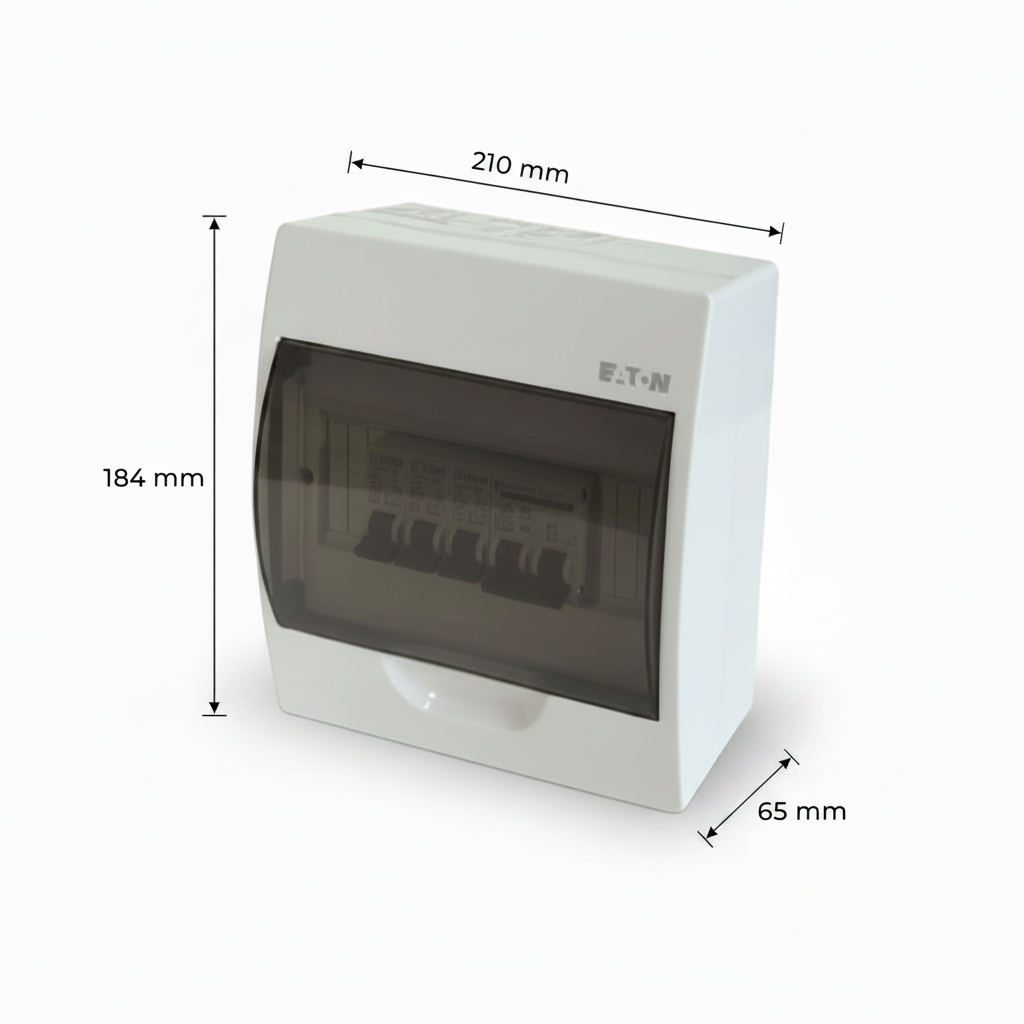 CAJA DISTRIBUCION SOBREPONER P IP40 8 MODULOS CON TERMINALES