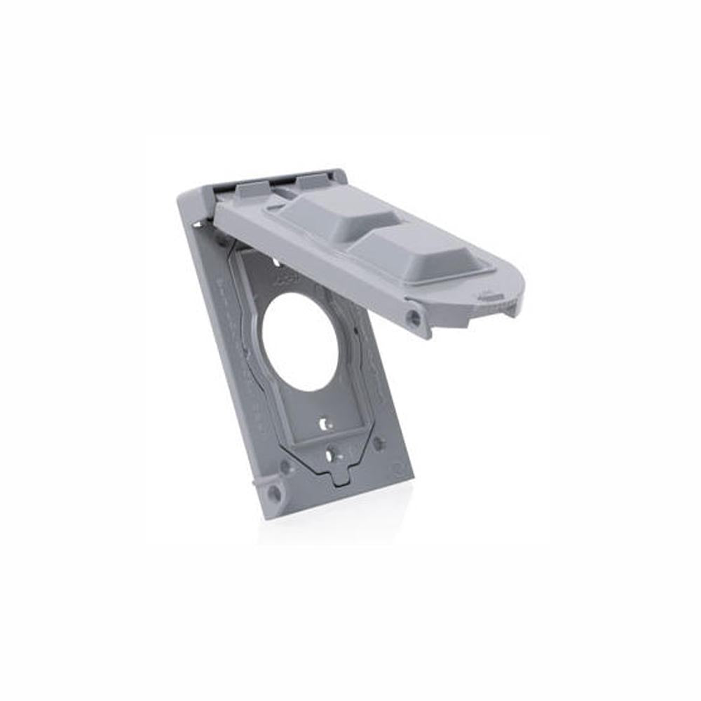 PLACA RESISTENTE A LA INTEMPERIE METALICA MONTAJE VERTICAL PARA ICFT 001-0WM1V-0GY LEVITON