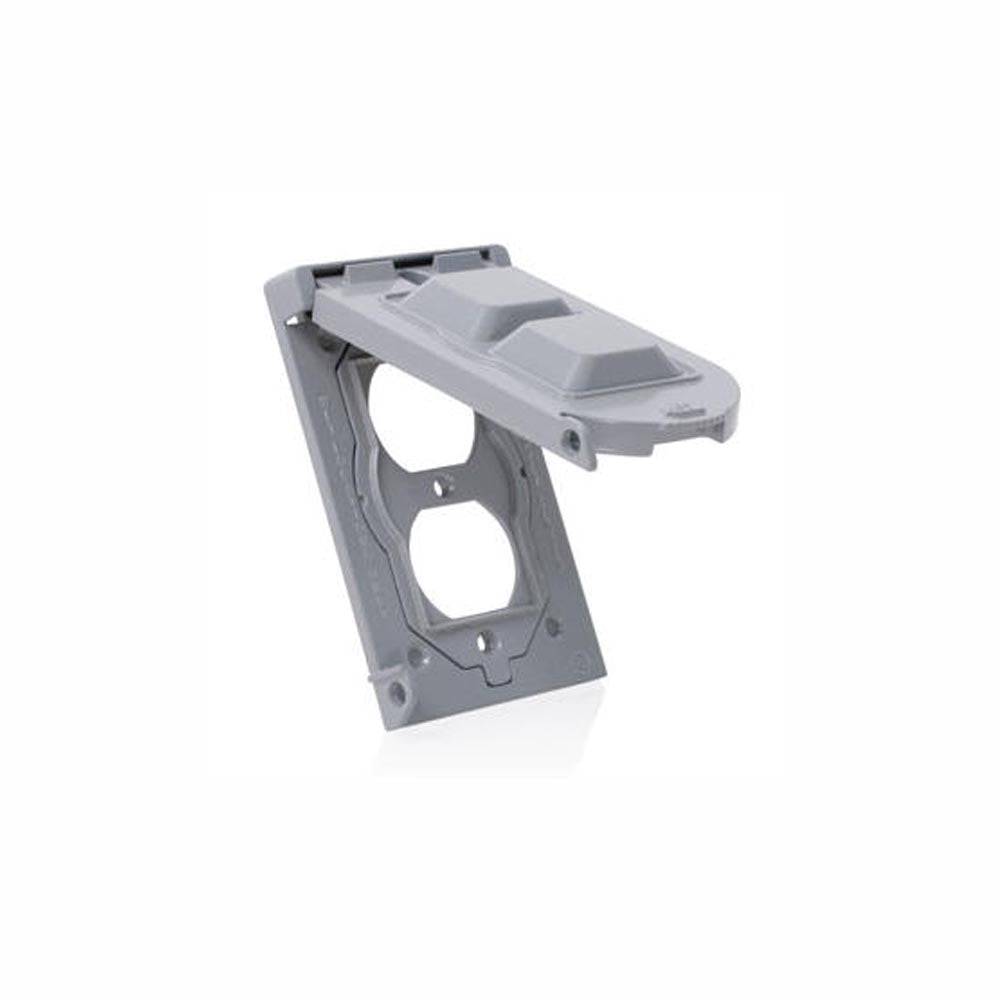 PLACA RESISTENTE A LA INTEMPERIE METALICA MONTAJE VERTICAL PARA ICFT 001-0WM1V-0GY LEVITON