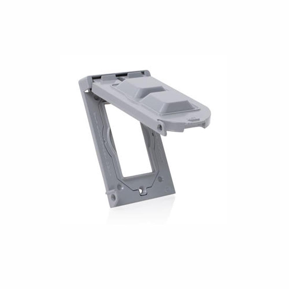 PLACA RESISTENTE A LA INTEMPERIE METALICA MONTAJE VERTICAL PARA ICFT 001-0WM1V-0GY LEVITON