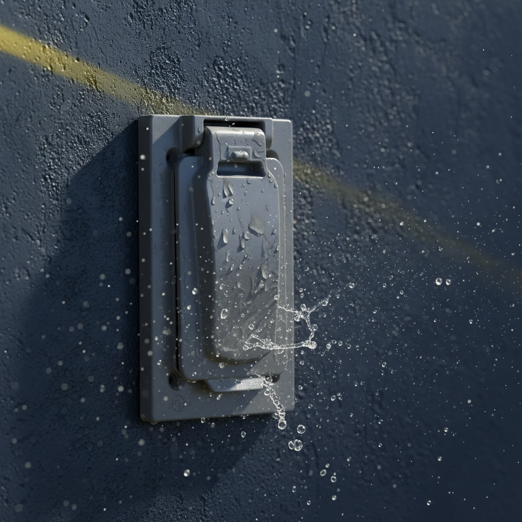 PLACA LEVITON PARA EXTERIOR GRIS