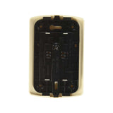 TOMA DUPLEX POLARIZADA C/TIERRA UN CUERPO 15A/125V. MARFIL C/PLACA