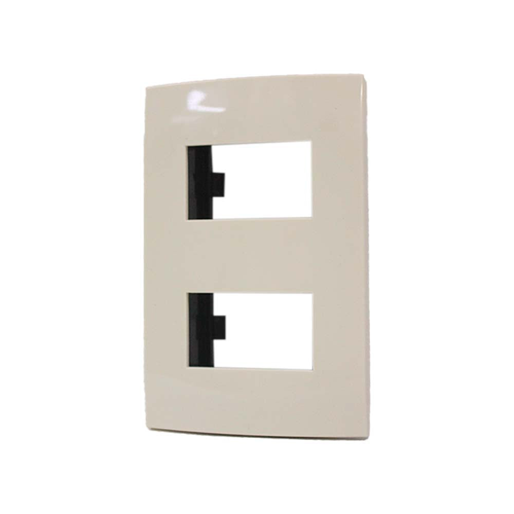 PLACA 2 MODULOS MARFIL MODULAR ULTRA LEVITON