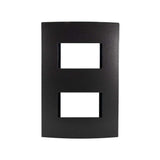 PLACA 2 MODULOS ANODIZADO OSCURO MODULAR ULTRA LEVITON