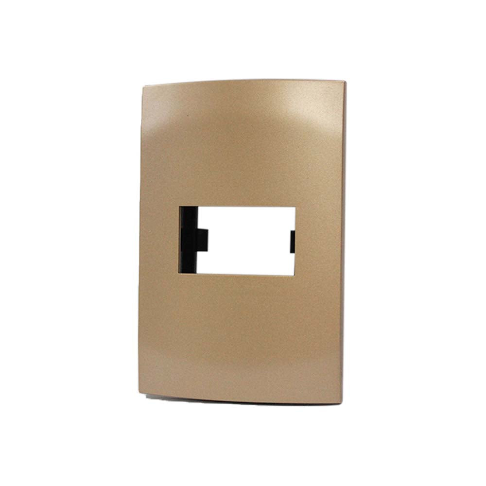 PLACA 1 MODULO BRONCE CLARO MODULAR ULTRA LEVITON