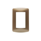 PLACA 3 MODULOS BRONCE CLARO MODULAR ULTRA LEVITON