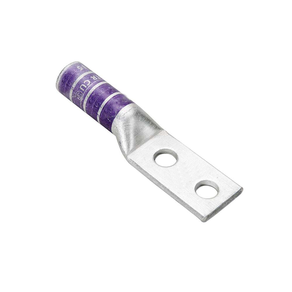TERMINAL CU A COMP CAÑON LARGO DOBLE OJILLO 1/2" CAL. 4/0 *** AP *** ***COD. BURNDY YA282N***