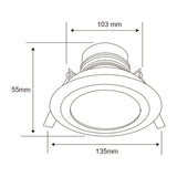 LÁMPARA DE INTERIOR EMPOTRABLE AFFI TECNOLITE BASE GX5.3 SATINADO