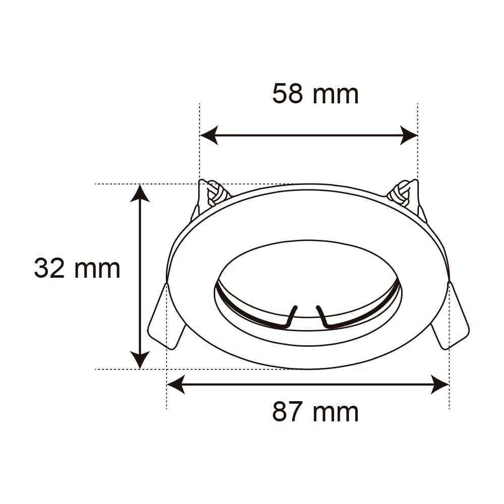 LAMPARA EMPOTRABLE DOWNLIGHT COMPACTO POTENCIA MAX. 6 W BASE GX5.3 FOCO MR16 NO INCLUIDO YD-220/M