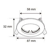 LAMPARA EMPOTRABLE DOWNLIGHT COMPACTO POTENCIA MAX. 6 W BASE GX5.3 FOCO MR16 NO INCLUIDO YD-220/M