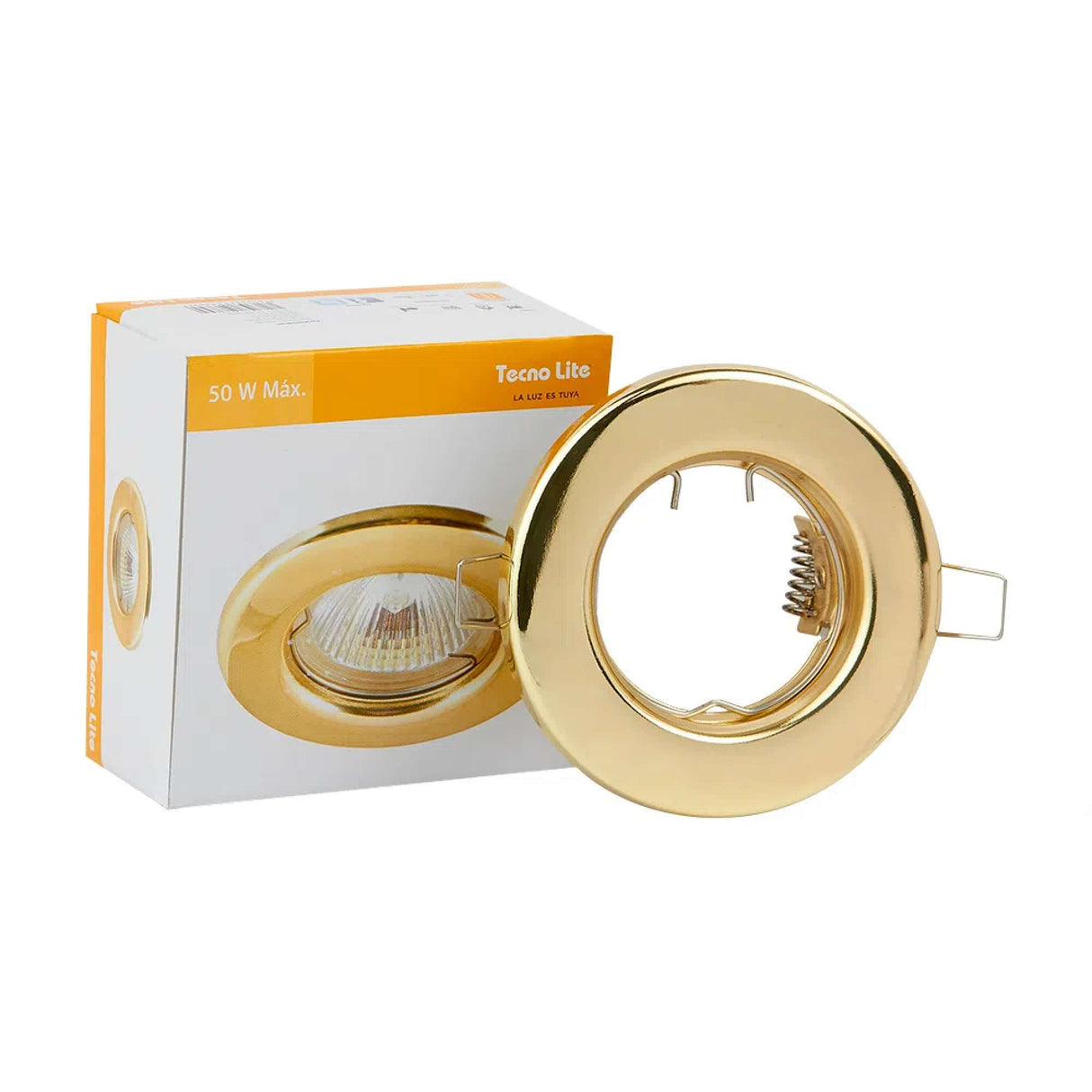 LÁMPARA DE INTERIOR EMPOTRABLE ALEZIO TECNOLITE POTENCIA MÁXIMA 50W BASE GX5.3 COMPACTO FOCO MR16 NO INCLUIDO LATÓN