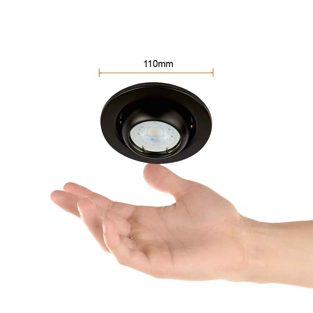 LAMPARA EMPOTRABLE DOWNLIGHT DIRIGIBLE POTENCIA MAX. 6 W BASE GX5.3 FOCO MR16 NO INCLUIDO YD-345/N *** OFRECER 46624 ***