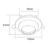 LAMPARA EMPOTRABLE DOWNLIGHT DIRIGIBLE POTENCIA MAX. 6 W BASE GX5.3 FOCO MR16 NO INCLUIDO YD-345/O