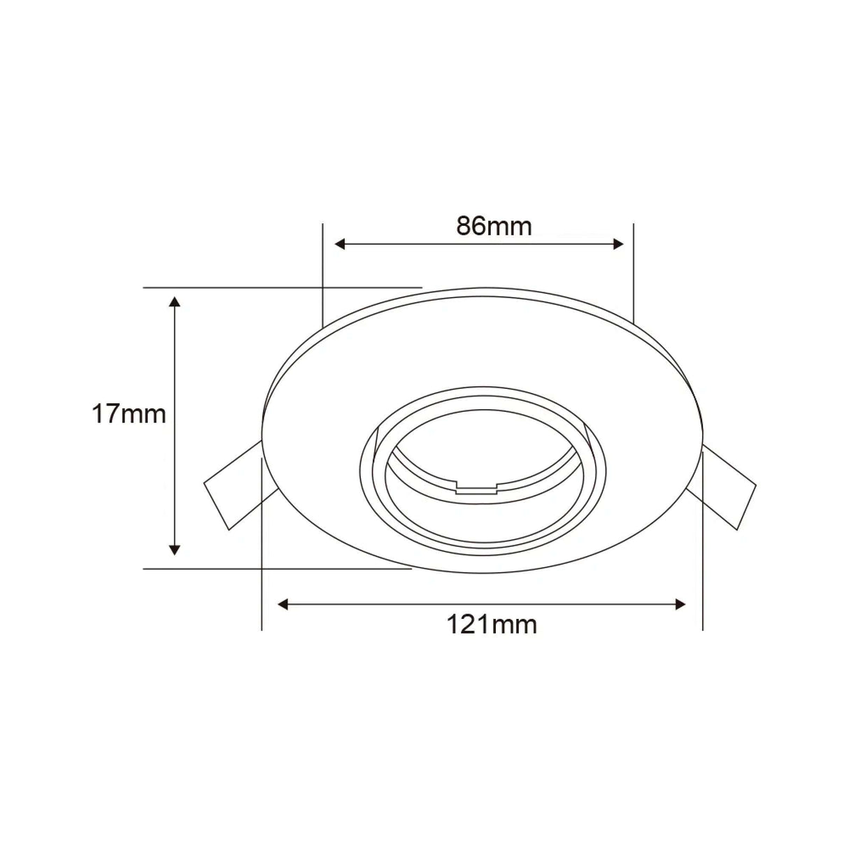 LAMPARA EMPOTRABLE DOWNLIGHT DIRIGIBLE POTENCIA MAX. 50 W BASE GX5.3 FOCO MR16 NO INCLUIDO YD-360/B