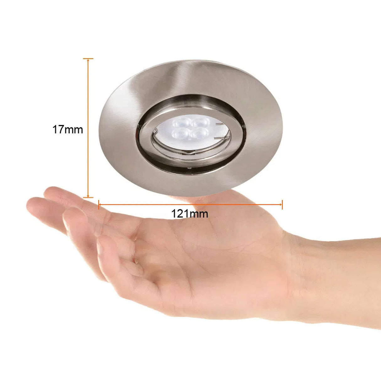 LAMPARA EMPOTRABLE DOWNLIGHT DIRIGIBLE POTENCIA MAX. 6 W BASE GX5.3 FOCO MR16 NO INCLUIDO YD-360/S