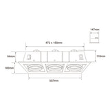 EMP.DIRIG.RECT.TRIPLE 150W/12V.BCO. TECNOLITE