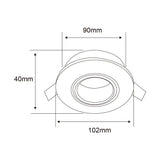 LAMPARA EMPOTRABLE DOWNLIGHT DIRIGIBLE POTENCIA MAX. 6 W BASE GX5.3 FOCO MR16 NO INCLUIDO YD-515/B