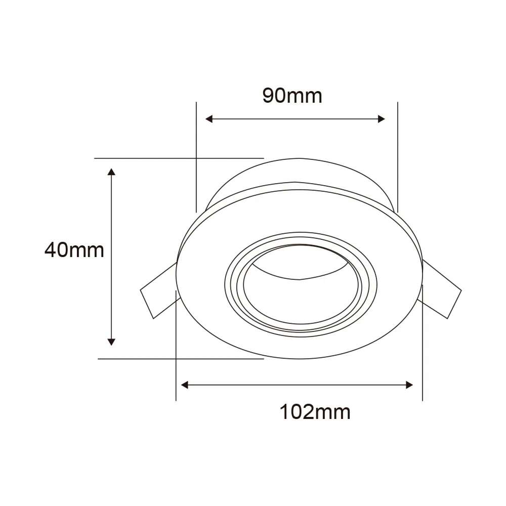 LÁMPARA DE INTERIOR EMPOTRABLE ASTI TECNOLITE POTENCIA MÁXIMA 50W BASE GX5.3 FOCO MR16 NO INCLUIDO SATINADO