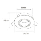 LÁMPARA DE INTERIOR EMPOTRABLE ASTI TECNOLITE POTENCIA MÁXIMA 50W BASE GX5.3 FOCO MR16 NO INCLUIDO SATINADO